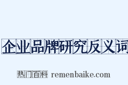 企业品牌研究反义词是什么意思的图片